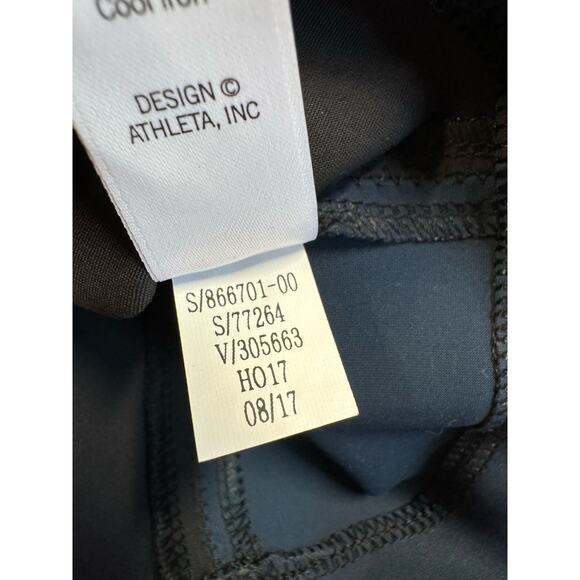 ATHLETA Stellar En Route Dress Women's Size Small Blue Black Travel Work Stretch - Picture 10 of 14